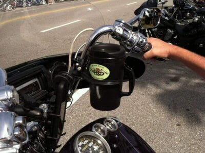 The Butler Standard Driver Set is the original handlebar unit for motorcycles. The best motorcycle cup holders & beverage holders.